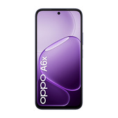 OPPO A6x AI Smartphone, doppia fotocamera 13MP+QVGA, Selfie 5MP, Display 6.75” 120HZ IPS HD+, 6100mAh, RAM 4GB(Esp1GB/2GB/4GB)+ROM 128GB [Versione Italia], Black Purple