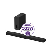 Sony U.K. BRAVIA Theatre Bar 7 + S, HTA7100KIT, Soundbar con Subwoofer, 5.1.2 canali, Potenza Max 505 W, Surround Sound Dolby Atmos®/DTS:X®, 360 Spatial Sound Mapping, Voice Zoom 3 per Sony Smart TV, Bluetooth®