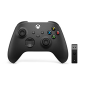 Microsoft Xbox Wireless Controller + Wireless Adapter for Windows 10 Nero Gamepad PC, Xbox One, Xbox One S, Xbox One X, Xbox Series S, Xbox Series X