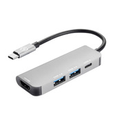 Celly Prohub USB 3.2 Gen 1 (3.1 Gen 1) Type-C Argento