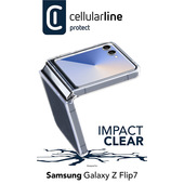 Cellularline Impact Clear Case - Galaxy Z Flip7 Custodia trasparente ultra-protettiva