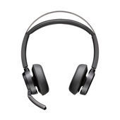 Poly Cuffie Voyager Focus 2 UC + cavo da USB-A a USB-C + supporto per ricarica