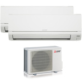 Mitsubishi Electric Dualsplit 9000+9000BTu MXZ-2HA40VF + MSZ-DW25VF+ MSZ-DW25VF condizionatore fisso