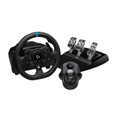 Logitech G Kit da corsa Logitech G923 SE: Volante da corsa e pedali G923, TRUEFORCE, vera pelle + leva del cambio Driving Force - Xbox X|S, Xbox One, PC, Mac - Nero