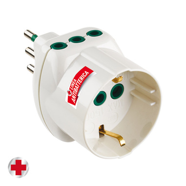 FANTON 82210AB Antibatterico adattatore per presa di corrente Tipo L (IT) Bianco