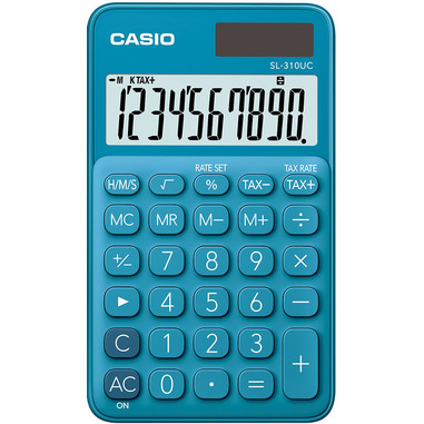 Casio SL-310UC-BU calcolatrice Tasca Calcolatrice di base Blu