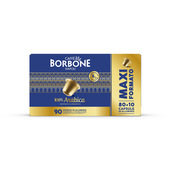 Caffè Borbone Capsule compatibili Alluminio sistema Nespresso - Miscela 100% Arabica - 80+10 capsule