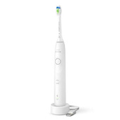 Philips Sonicare Spazzolino Elettrico Sonico con base di ricarica, 2 livelli di intensità, sensore di pressione colore bianco HX7110/01