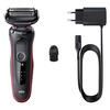 Miniatura prodotto Braun Series 5 51-R1000s Rasoio Elettrico Uomo, EasyClean, Wet&Dry, Ricaricabile, Rasoio A Lamina Senza Fili, Rosso