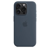 Miniatura prodotto Custodia MagSafe in silicone per iPhone 15 Pro - Blu Tempesta