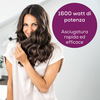 Miniatura prodotto Asciugacapelli da viaggio HC 25 con funzione ionica, piccolo, pieghevole e leggero, 1600 watt, commutazione di tensione da 110-120/220-240 V, 25,9 x 8 x 15,6 cm, nero/rosa
