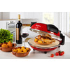 Miniatura prodotto 909 Forno Pizza - Pizza in 4 minuti - Piastra in pietra refrattaria con trattamento antiaderente - Temperatura max 400° - 1200 Watt - Timer 30’