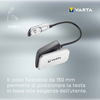 Miniatura prodotto Varta Book Light (incl. 2x VARTA CR2032 Celle a bottone, con impugnatura a clip e collo flessibile) argento/nero, luce a clip