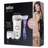 Miniatura prodotto Braun Silk-épil 9 9-870, Epilatore Donna Bianco/Oro Rosa Per Una Rimozione Duratura Dei Peli