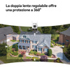 Miniatura prodotto Imou Crusier DUAL 6MP (3MP+3MP) Telecamera Wi-Fi Esterno Doppio Obiettivo, 360°PTZ Videocamera Sorveglianza Esterno con Visione Notturna a Colori, Rilevamento Umano/Veicoli, IP66, Tracciamento Intelligente, 2,4ghz