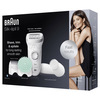 Miniatura prodotto Braun Silk-épil 9 9-865, Epilatore Donna Per Una Rimozione Duratura Dei Peli, Bianco/Argento