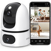 Miniatura prodotto Imou Ranger DUAL 6MP (3MP+3MP) Telecamera WiFi Interno con Doppia Lente, 360°PTZ Telecamera da Interno, Rilevamento Umano, Tracciamento Intelligente, Visione Notturna a Colori, Modalità Privata 2,4ghz