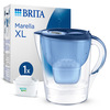 Miniatura prodotto BRITA Caraffa filtrante Marella blu (3.5L) incl. 1 x filtro MAXTRA PRO All-in-1 - adatta alla porta del frigorifero con Memo digitale e coperchio ribaltabile