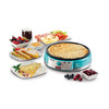 Miniatura prodotto 202 Crepes Maker Party Time - Piastra per Crepes antiaderente - 2 spatole in legno - ricettario - 1000 W - Azzurro