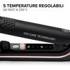 Miniatura prodotto Imetec XL ION, piastra lisciante per capelli, piastre larghe, ionizzatore, rivestimento ceramica e cheratina, 5 temperature da 150 a 230°C, riscaldamento rapido, cavo 1,8 m