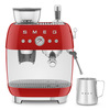 Miniatura prodotto Smeg Macchina da Caffè Espresso Manuale con macinacaffè integrato 50's Style – Rosso LUCIDO – EGF03RDEU