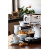 Miniatura prodotto 1381 Macchina da caffè con manometro, compatibile con caffè in polvere e cialde ESE, 1300 W, Capacità 1,1 L, 15 bar di pressione, Filtro ½ tazze, Dispositivo Cappuccino, Bianco