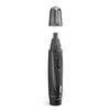 Miniatura prodotto Set Black Titanium T744: Tagliacapelli e Trimmer da Viaggio per Naso e Orecchio con Lama in Titanio, Precisione da 0,8 a 14,5 mm, Lame in Acciaio Inossidabile Rivestite in Titanio, Ricarica USB, Kit Incluso per un Grooming Impeccabile