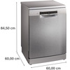 Miniatura prodotto SMS6ZCI10E Serie 6 Lavastoviglie da libera installazione 14 coperti Acciaio spazzolato anti-impronta Classe B