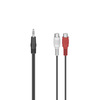 Miniatura prodotto Cavetto adattatore Jack 3.5 mm M/2 RCA F, 0,10 metri, nero