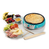 Miniatura prodotto 202 Crepes Maker Party Time - Piastra per Crepes antiaderente - 2 spatole in legno - ricettario - 1000 W - Azzurro