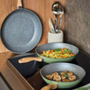 Miniatura prodotto set 3 padelle da 20+24+28 cm in alluminio forgiato Sage Stone