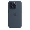 Miniatura prodotto Custodia MagSafe in silicone per iPhone 15 Pro - Blu Tempesta