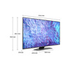 Miniatura prodotto Samsung TV QE50Q80CATXZT QLED 4K, Smart TV 50" Processore Neural Quantum 4K, Dolby Atmos e OTS Lite, Carbon Silver 2023