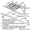 Miniatura prodotto PGP6B6B80 Serie 4 Piano cottura a gas 60 cm Nero