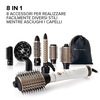 Miniatura prodotto Imetec Air Wonder, Spazzola Ad Aria Calda, Tecnologia A Ioni, Spazzole Rivestite In Ceramica E Cheratina, Asciuga, Dona Volume, 8 Accessori, 1000 W
