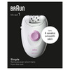 Miniatura prodotto Braun Silk-épil 1 1-000, Epilatore Elettrico Donna Con Cavo, Pelle Liscia Per Settimane, Bianco/Rosa