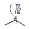Miniatura prodotto Selfie Ring - Universale Treppiede con anello led luminoso per riprese video e selfie