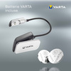 Miniatura prodotto Varta Book Light (incl. 2x VARTA CR2032 Celle a bottone, con impugnatura a clip e collo flessibile) argento/nero, luce a clip