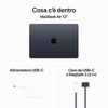 Miniatura prodotto MacBook Air 13": Chip Apple M3 con CPU 8-core e GPU 8-core, 256GB SSD - Mezzanotte