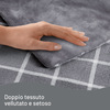 Miniatura prodotto Caldoplaid Velvet Square Plaid Riscaldabile, Morbida Coperta Elettrica 150x95 cm, Basso Consumo, Tecnologia Adapto, Dispositivo di Sicurezza, Rapido Riscaldamento, 6 Temperature, Lavabile