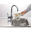 Miniatura prodotto 457 Gratì Waterproof - Grattugia elettrica Impermeabile - Senza filo - Lavabile sotto acqua corrente - 2 rulli Acciaio Inox - Bianco e Giallo