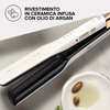 Miniatura prodotto Steam Elixir, Piastra a Vapore, Capelli lisci in Una Sola Passata Senza Danni, Rivestimento in Ceramica e Olio Argan, Rapido Riscaldamento, 4 Temperature, Tappetino Termoresistente