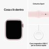 Miniatura prodotto Watch Series 9 GPS Cassa 41mm in Alluminio Rosa con Cinturino Sport Rosa Confetto - S/M