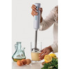 Miniatura prodotto 601 Frullatore a Immersione con tritatutto, 700 W, 2 velocità, Lama in acciaio inox, Gamba removibile, Bicchiere trasparente, Bianco & Celeste