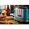 Miniatura prodotto 206 Hot Dog Maker Party Time, Macchina per fare hot dog, 650 W, 5 livelli di cottura, 4 spazi di cottura, Espulsione automatica, Azzurro