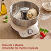 Miniatura prodotto CakeLover, Impastatrice Planetaria di 5L per Torte, Dolci, Pizza, Pane, Pasta – 1500 W, 6 Velocità, Ciotola in Acciaio Inox, Doppio Gancio, Fruste – Design Compatto, Ricettario Incluso