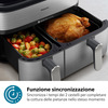 Miniatura prodotto Airfryer doppio cestello con cottura a vapore, friggitrice ad aria da 9.0L, 19 metodi di cottura, App per ricette, NA555/00