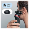 Miniatura prodotto Braun Series 6 61-R1200s Rasoio Elettrico Uomo Con Accessorio Rifinitore Di Precisione EasyClick, SensoFlex, Wet&Dry, Ricaricabile, Rasoio A Lamina Senza Fili, Rosso