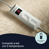 Miniatura prodotto Scaldasonno Singolo 150x80 cm, Basso Consumo, 50% Lana e Merino, 2 Temperature, Dispositivo Sicurezza Electro Block, Made in Italy