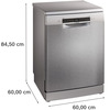 Miniatura prodotto SMS4HMI07E Serie 4 Lavastoviglie da libera installazione 14 coperti Acciaio spazzolato anti-impronta Classe D